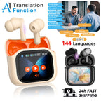 Touch Screen Translator Earbuds Wireless Bluetooth Headphones 144 Languages Translation have Noise Cancelling Business Headset (Copy)