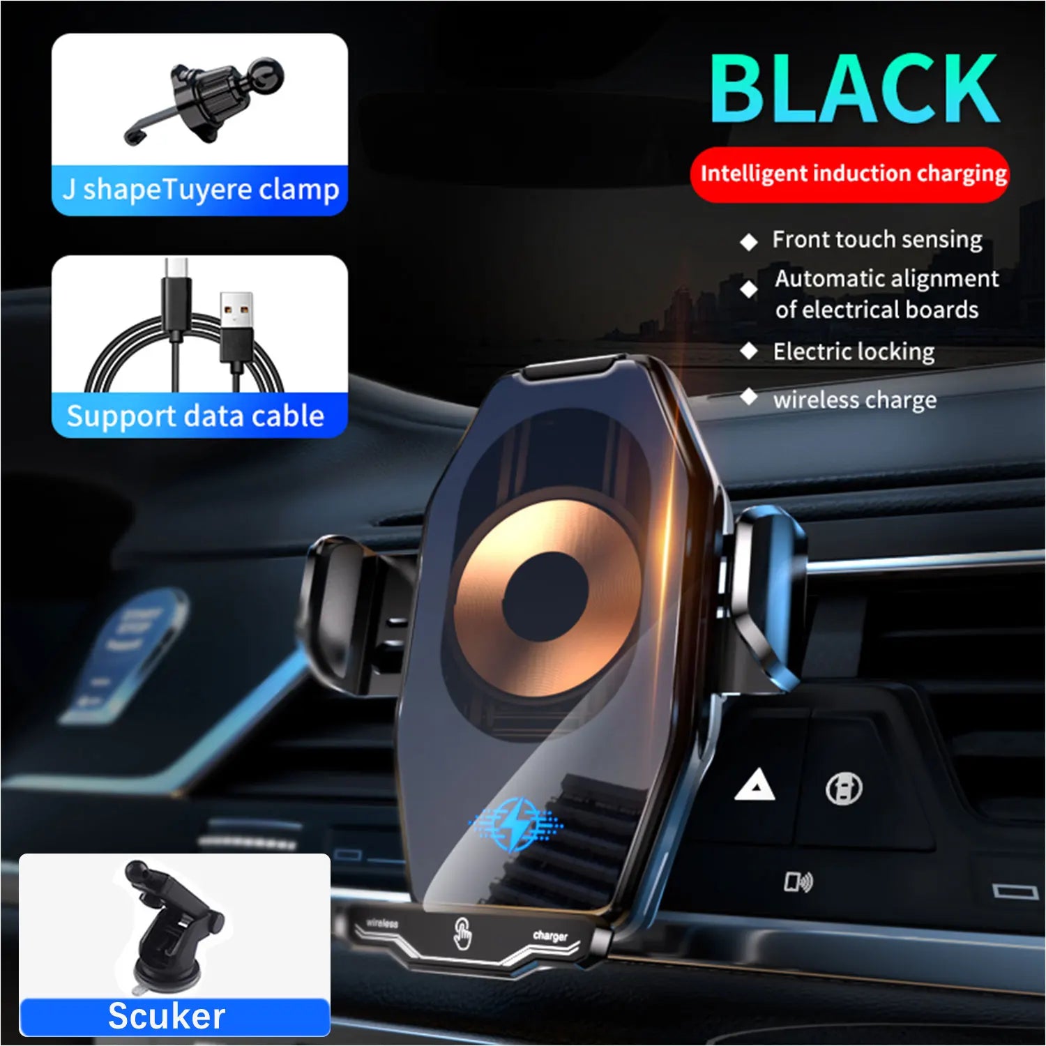 Automatic Alignment 30W Wireless Car Charger Air Vent Mount Phone Holder For iPhone 14 13 12 Samsung Xiaomi Fast Charging Stand