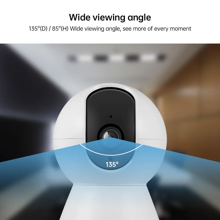 KERUI Mini Indoor Wireless 5MP Tuya Smart WiFi IP Camera Home Security CCTV Surveillance Camera With Auto Tracking Onvif