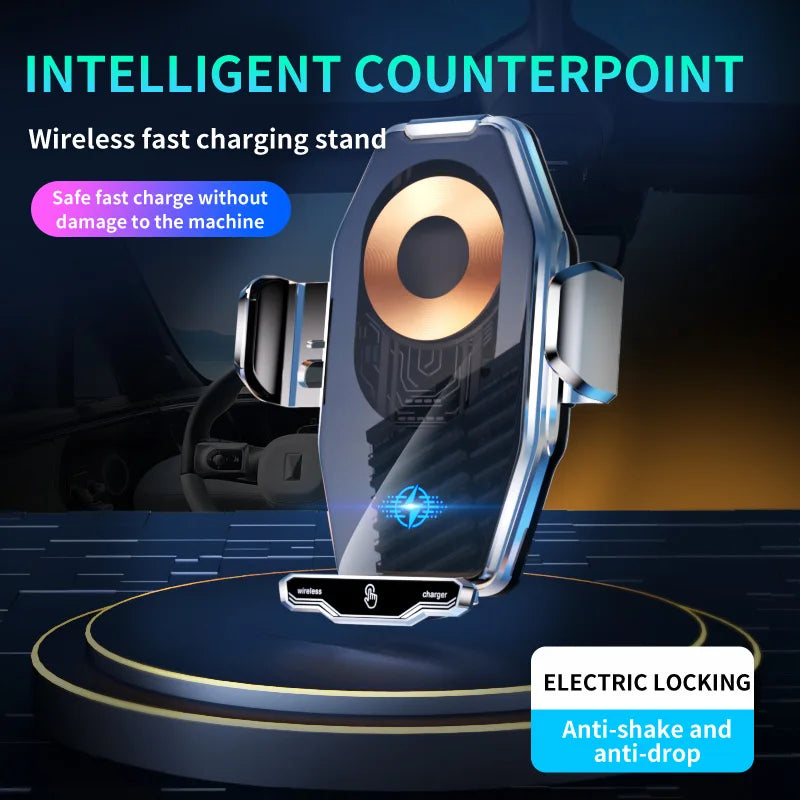Automatic Alignment 30W Wireless Car Charger Air Vent Mount Phone Holder For iPhone 14 13 12 Samsung Xiaomi Fast Charging Stand