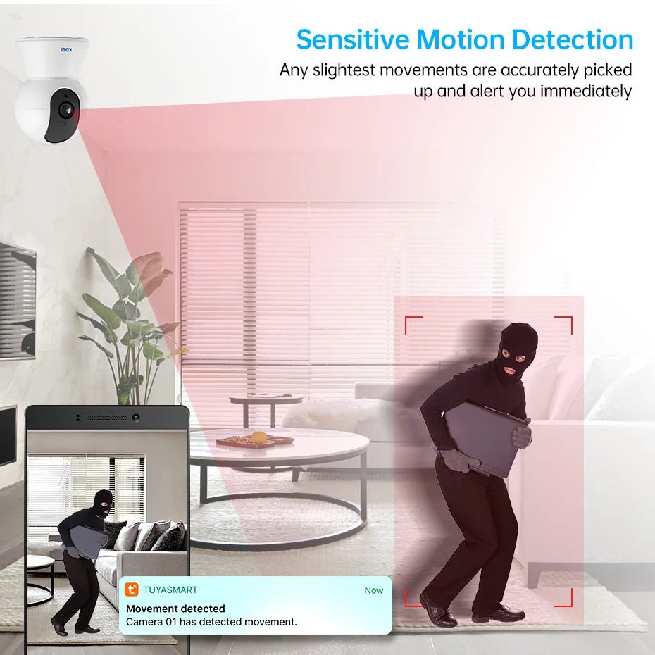 KERUI Mini Indoor Wireless 5MP Tuya Smart WiFi IP Camera Home Security CCTV Surveillance Camera With Auto Tracking Onvif