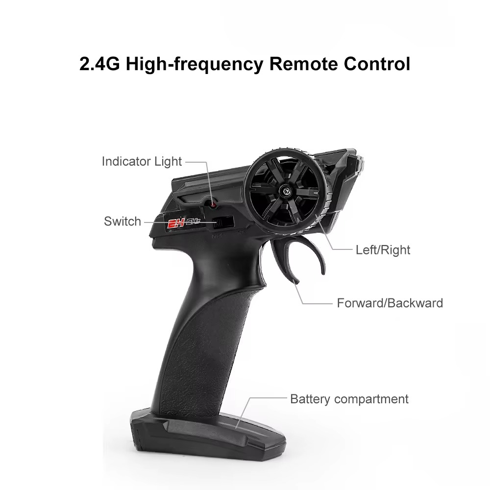 High-speed Professional Racing Car with LED Light Off-Road 2.4G Remote Control Drift Four-wheel Drive Car Toy for Kids