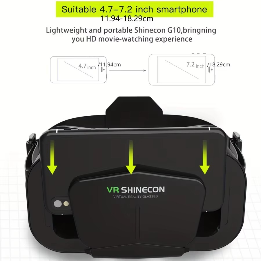 3D Headset VR Smart Glasses Virtual Reality Adjustable wearable Devices Helmet Visor Lenses Goggle For Smartphone Controller