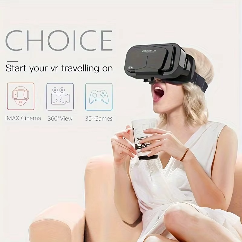3D Headset VR Smart Glasses Virtual Reality Adjustable wearable Devices Helmet Visor Lenses Goggle For Smartphone Controller
