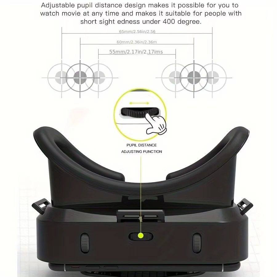 3D Headset VR Smart Glasses Virtual Reality Adjustable wearable Devices Helmet Visor Lenses Goggle For Smartphone Controller