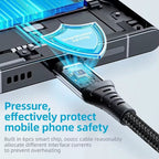 120W USB C to USB C Charger Cable Nylon Braided Type C Fast Charging Data Cable for iPhone 16 15 Pro Max Plus iPad MacBook