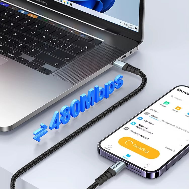 120W USB C to USB C Charger Cable Nylon Braided Type C Fast Charging Data Cable for iPhone 16 15 Pro Max Plus iPad MacBook