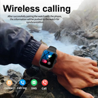 Smart watch with full touch screen, call, message reminder, music control and other functions, compatible with iPhone/android