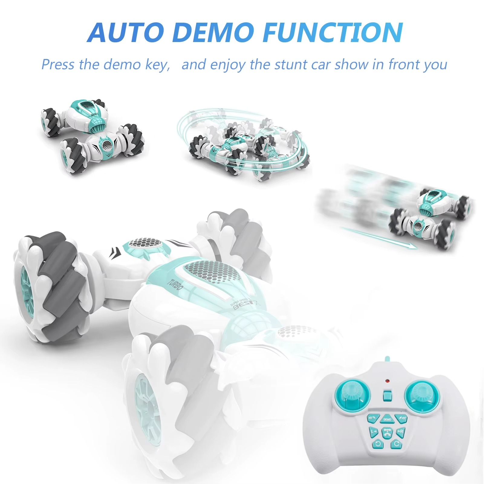 RC Stunt Car S-012 Remote Control Watch Gesture Sensor Deformable Electric Toy Cars All Terrain Speed 2.4GHz 4WD 360°Rotation