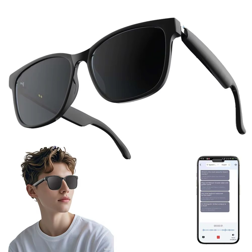 AI Smart Translator Glasses Wireless Bluetooth Glasses Real-time Simultaneous Interpretation for Studying Travel business