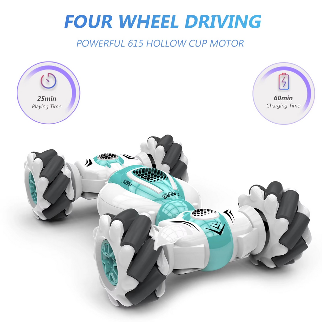 RC Stunt Car S-012 Remote Control Watch Gesture Sensor Deformable Electric Toy Cars All Terrain Speed 2.4GHz 4WD 360°Rotation