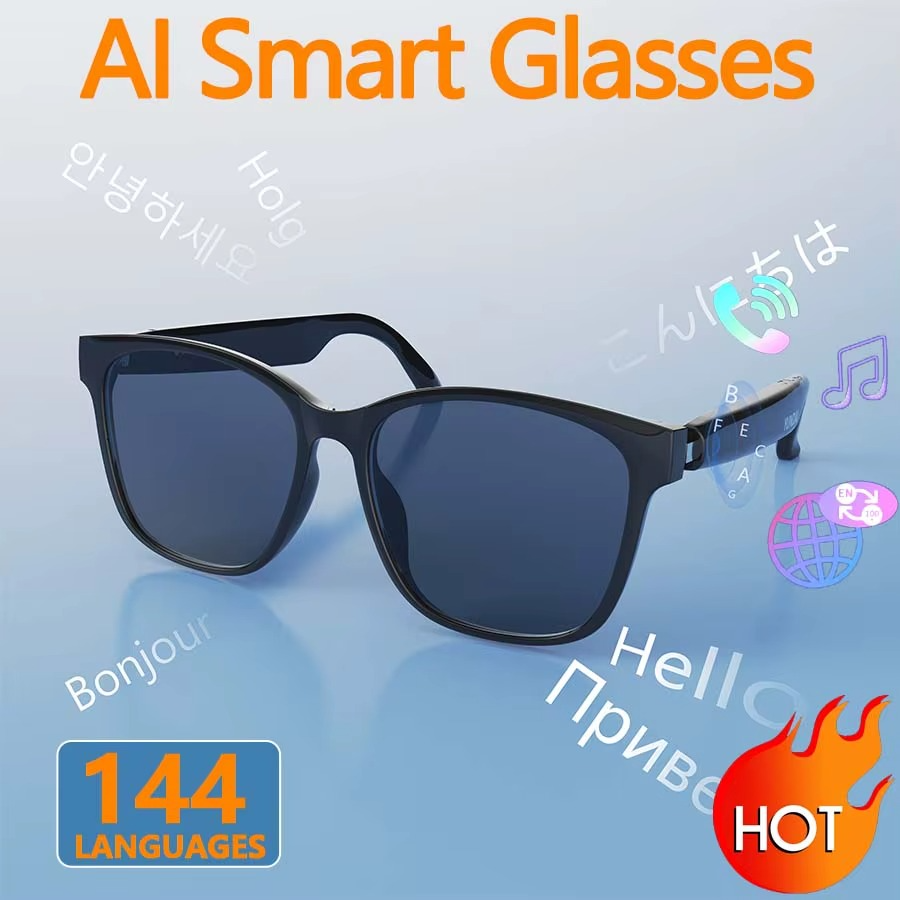AI Smart Translator Glasses Wireless Bluetooth Glasses Real-time Simultaneous Interpretation for Studying Travel business