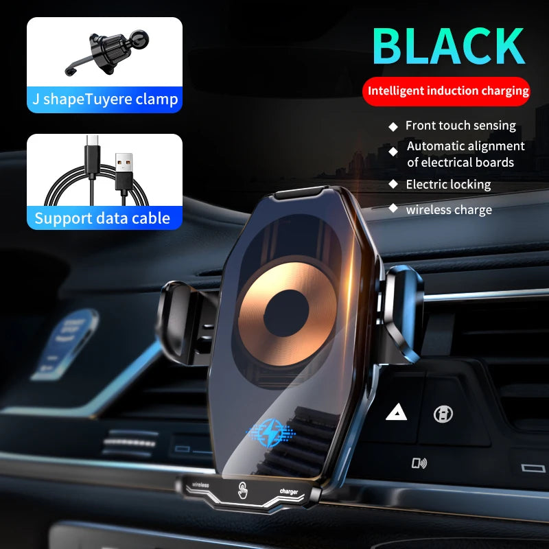 Automatic Alignment 30W Wireless Car Charger Air Vent Mount Phone Holder For iPhone 14 13 12 Samsung Xiaomi Fast Charging Stand