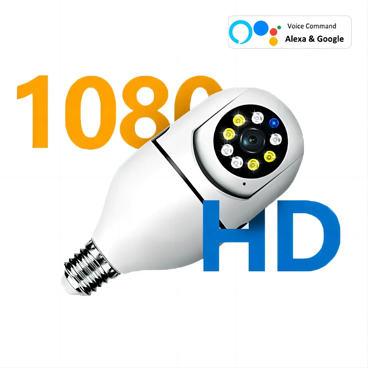 Full Color Night Vision 5G Bulb E27 Surveillance Camera Automatic Human Tracking Zoom Indoor Security Monitor Wifi Camera