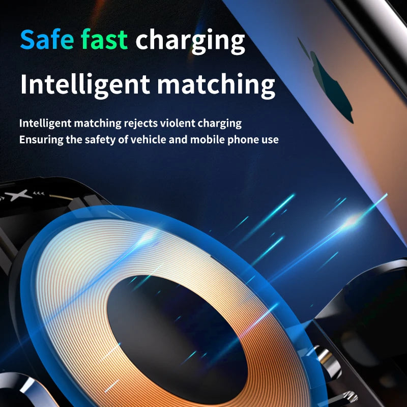 Automatic Alignment 30W Wireless Car Charger Air Vent Mount Phone Holder For iPhone 14 13 12 Samsung Xiaomi Fast Charging Stand