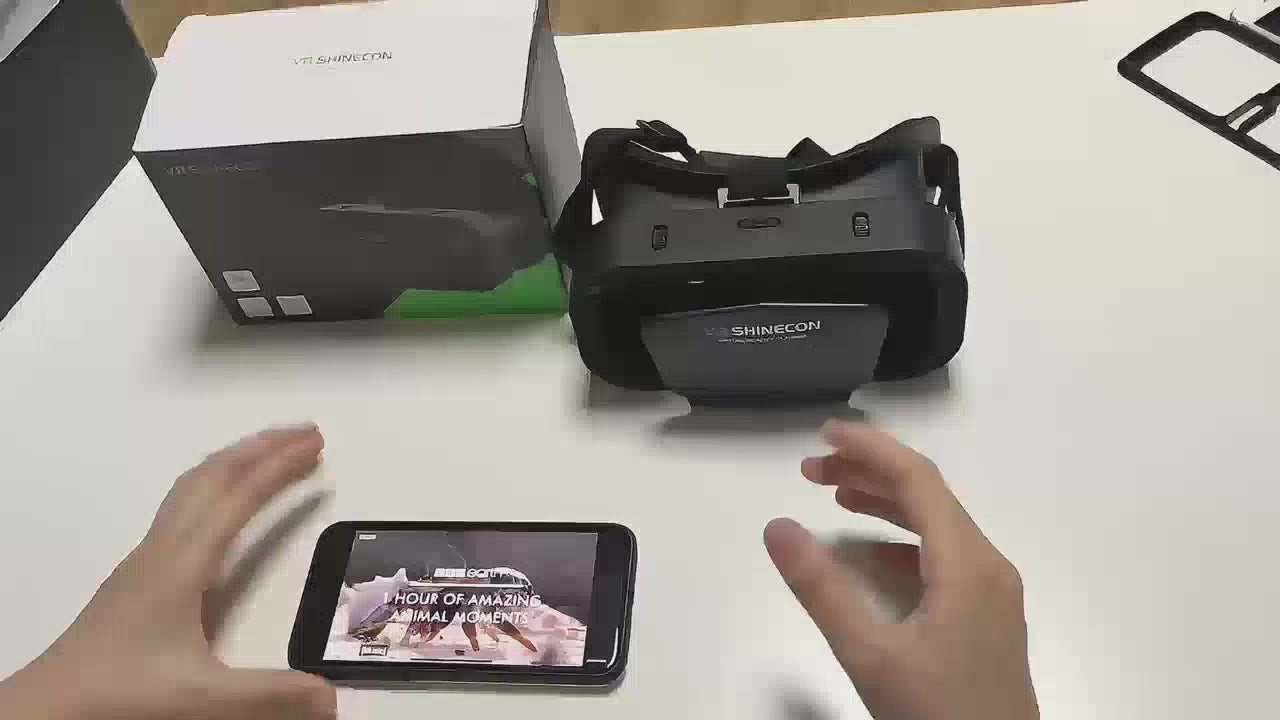3D Headset VR Smart Glasses Virtual Reality Adjustable wearable Devices Helmet Visor Lenses Goggle For Smartphone Controller